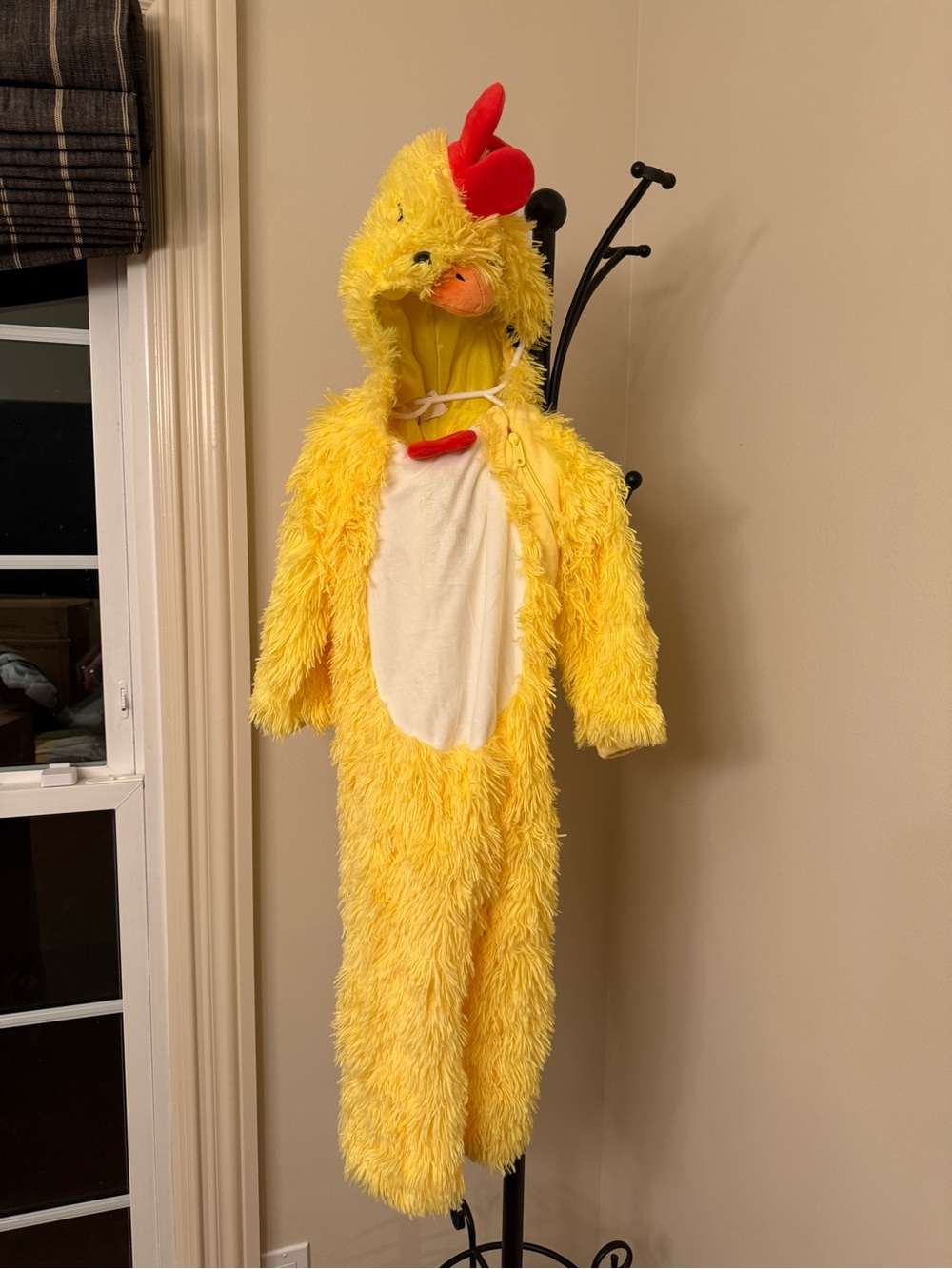 Yellow Plush Chicken Kids Costume with Hood 2-3t